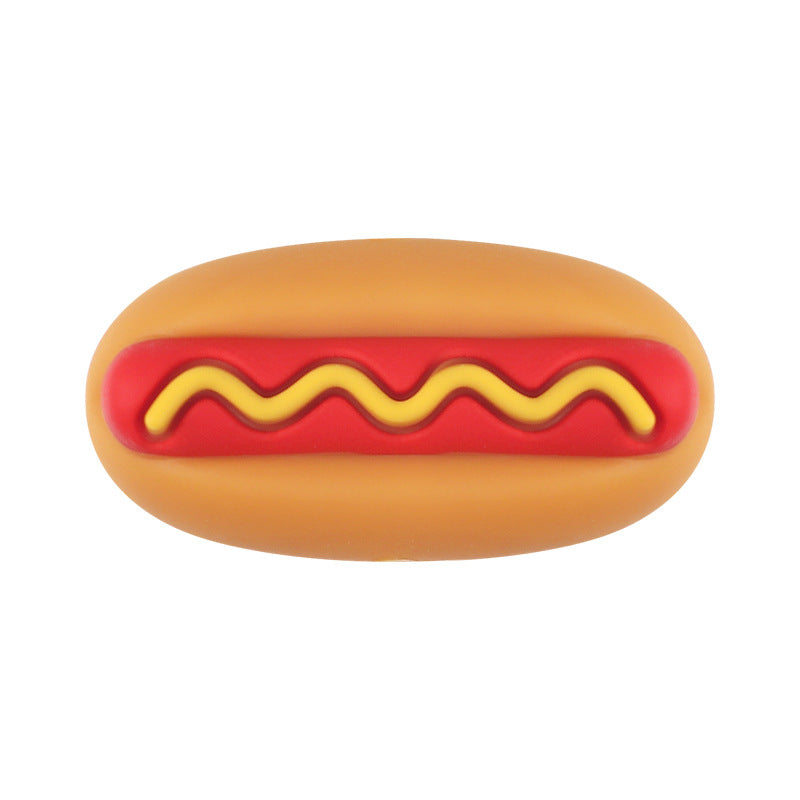 Wholesale 20pcs/pack 3D French fries silicone beads straight hole beaded DIY beads